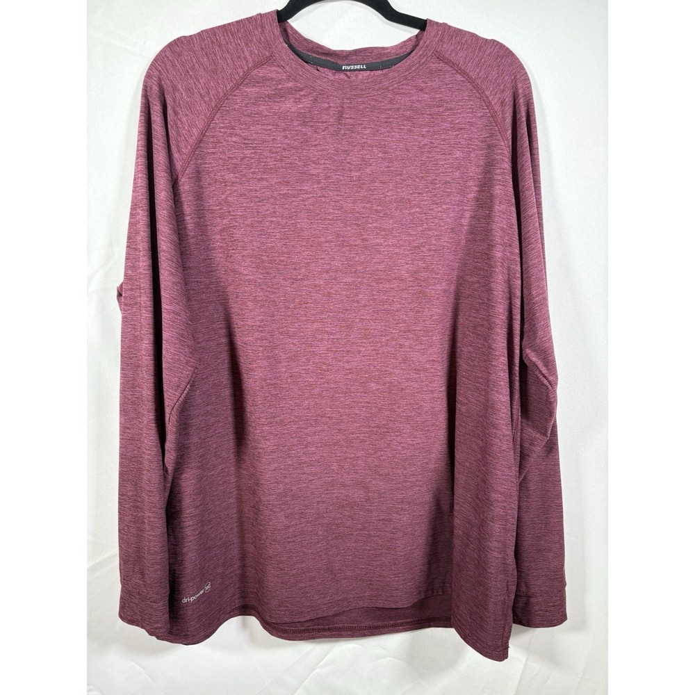 Russell athletic T shirt Size XL Dri-Power Training Maroon Long Sleeve‎